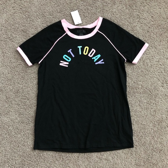Emprye Not Today Raglan Tee Womens S - Picture 1 of 8